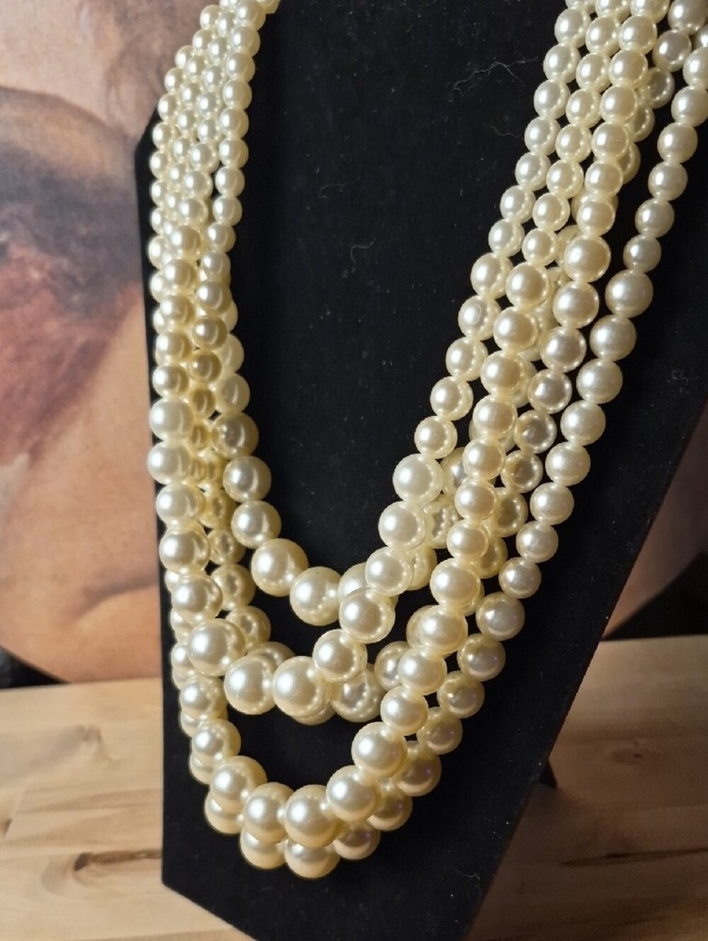 Classic Ivory Pearl Multi-Strand Necklace - Elegant Women’s Jewelry - Picture 4 of 5